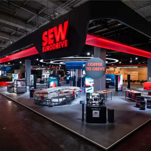 Trade fair stand of SEW EURODRIVE at the Hannover Messe 2025