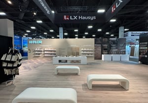 Full shot of LX Hausys exhibition booth at TISE 2025